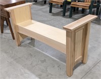 Maple Bench With Armrests In Natural