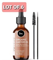 Lot of 6, IQ Natural Castor Oil for Eyelashes and