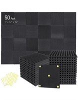 New Focusound 50 Pack Acoustic Foam Panels 1" x