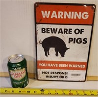 Beware of Pigs Sign