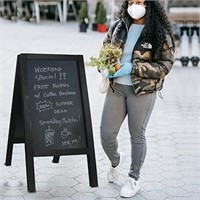 Huazi Chalkboard Sign 40x20'' Double-sided Display