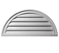 40 in. x 20 in. Half Round Gable Vent