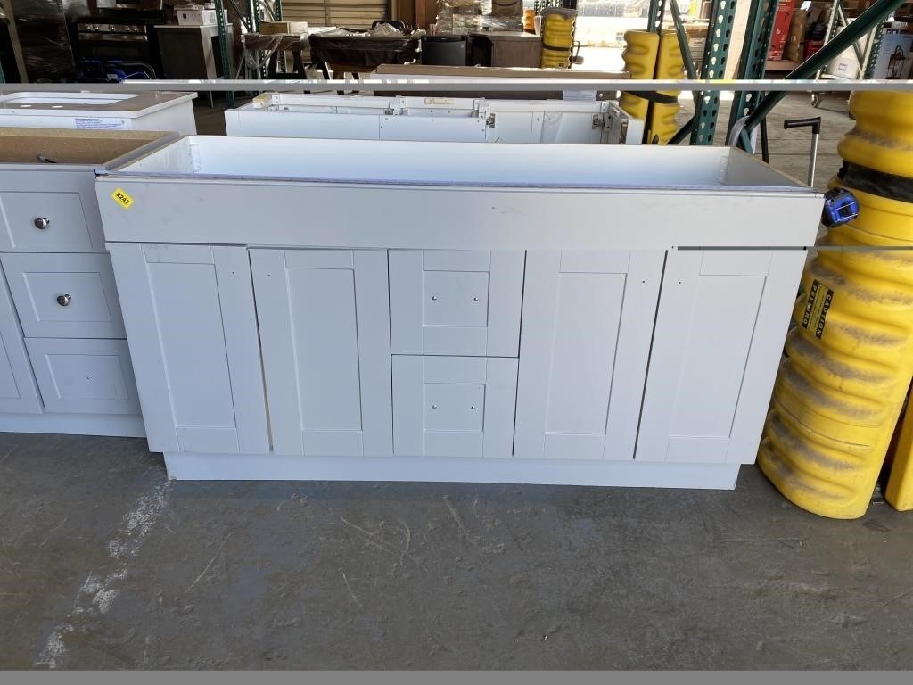 60 Inch Double Vanity Cabinet (top Not Included)