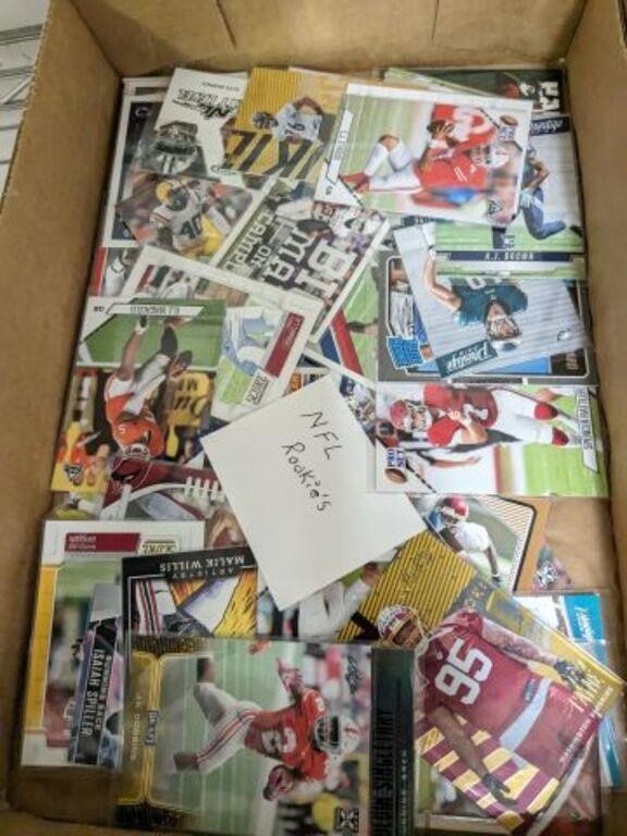 TRAY OF NFL ROOKIE CARDS