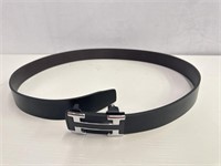 New ratchet leather belt black