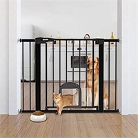 Babelio Upgraded Baby Gate With Cat Door, 29-43"