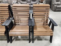 (2) Brown/Black Poly Chairs