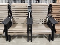 (2) Tan/Black Poly Chairs