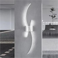 Caneoe Modern Wall Sconce, White Long Strip Led
