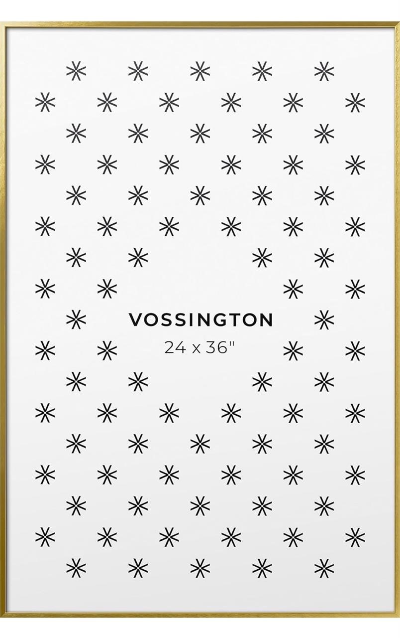 $86 Vossington Thin 24x36 Poster Frame - Gold