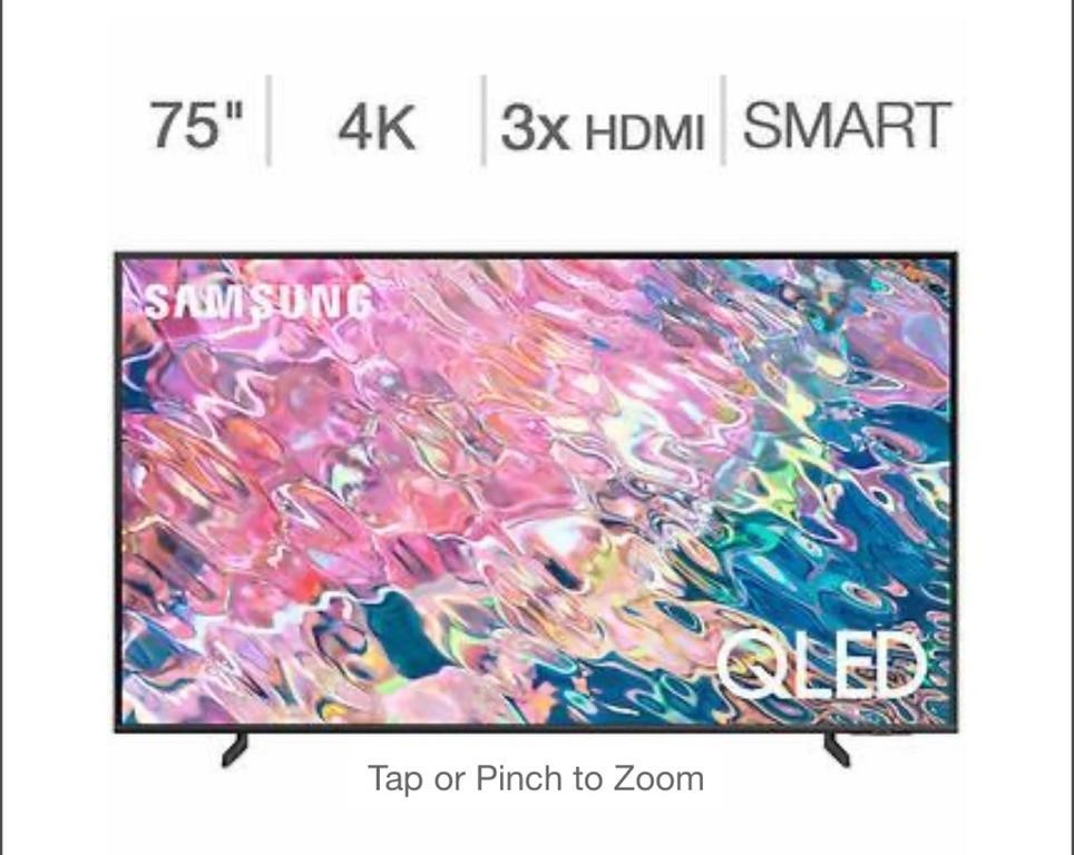 Samsung 75" 4K UHD QLED LCD TV $850 RETAIL