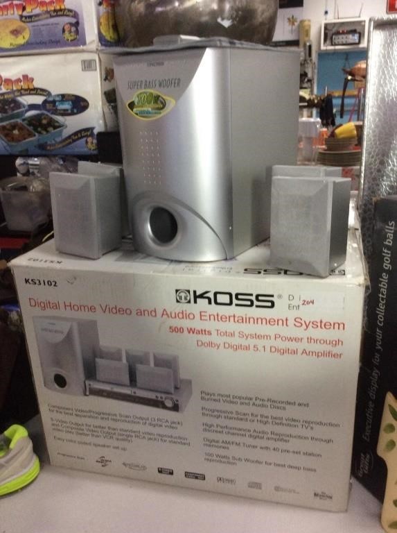 Koss home video and audio entertainment system