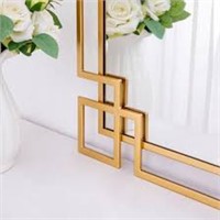 Autdot Gold Wall Mirror For Decor, 36''x24''