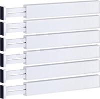 $79 Bamboo Adjustable Drawer Dividers WHITE