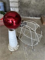 Outdoor ball, plant holder