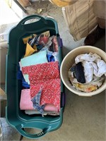 2 totes of fabric