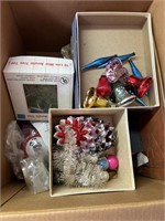 Box of Vtg Christmas items