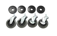 HDX 4 in. Industrial Casters with Bumper (4-Pack)