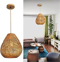 Frideko Home Pendant Lights - Rattan Hanging Lamp