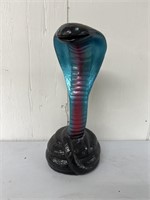 Ceramic Cobra statue approximately 15 inches tall