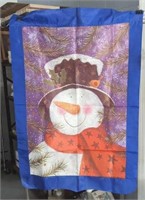 Large Snowman Garden Flag 30x42 Stitch Needs