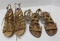 2 Pairs of Womens Sandals SZ 8.5 & 9