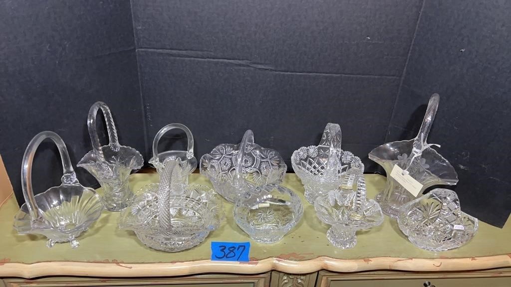 Crystal & glass baskets