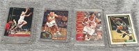 N - LOT OF 4 SIGNED BASKETBALL CARDS (J107)