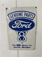 Modern Embossed Ford Genuine parts advertising