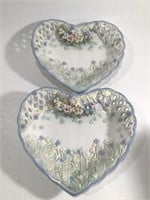 Floral Heart Ceramic Decorative Bowls