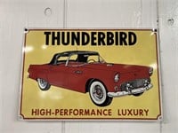 Modern Tin Ford Thunderbird advertising sign