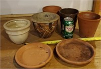 5 Small Clay Pots