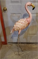 Metal Pink Flamingo 42" H