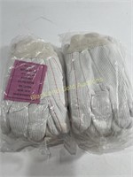 (12) New Pairs of White Industrial Work Gloves