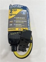 New 2 FT Inline GFCI Module With Power Block
