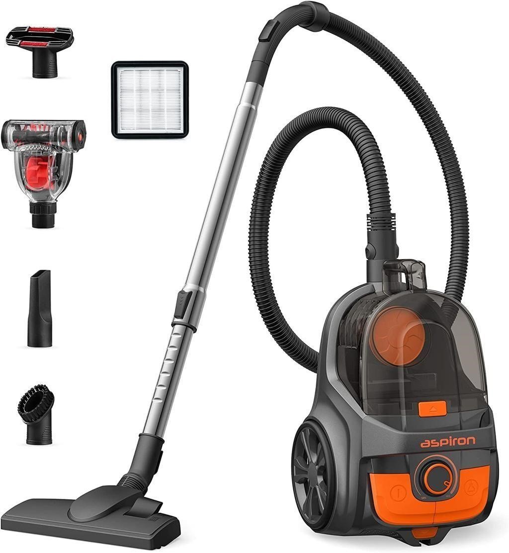 Aspiron Canister Vacuum Cleaner, 3.5L, Black