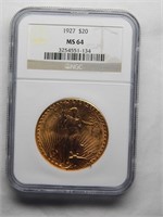1927 St. Gaudens $20 Gold Double Eagle MS64