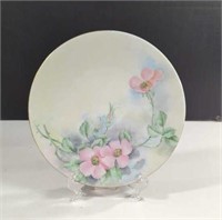 Vintage J.P Limoges Hand Painted Floral Plate
