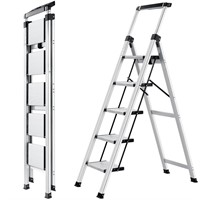 XinSunho 5 Step Ladder, Retractable Handgrip