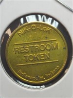 Mini restroom token