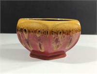 Red and Yellow Drip Glaze Planter