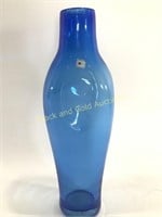 Blenko Handmade Blue Blown Glass Vase
