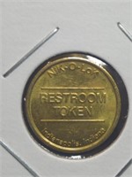 Mini restroom token