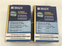(2) New Brady Print Cartridges