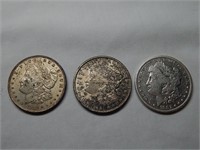 (3) Morgan Silver Dollars 1882, 1921