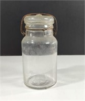 Vintage TF Hazel Atlas Glass Canning Jar With Lid