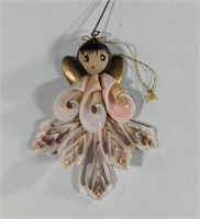 Vintage Handmade Shell Angel Ornament