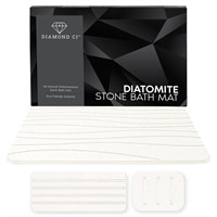 Diamond Ci Diatomite Stone Bath Mat, 23.5 x 15