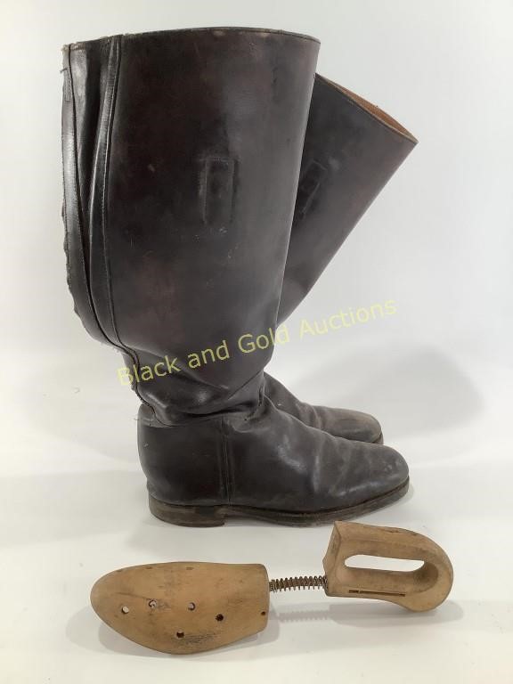 Vintage Leather Marlborough Neoprene Riding Boots