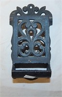 Antique Cast Iron Match Box Holder Striker